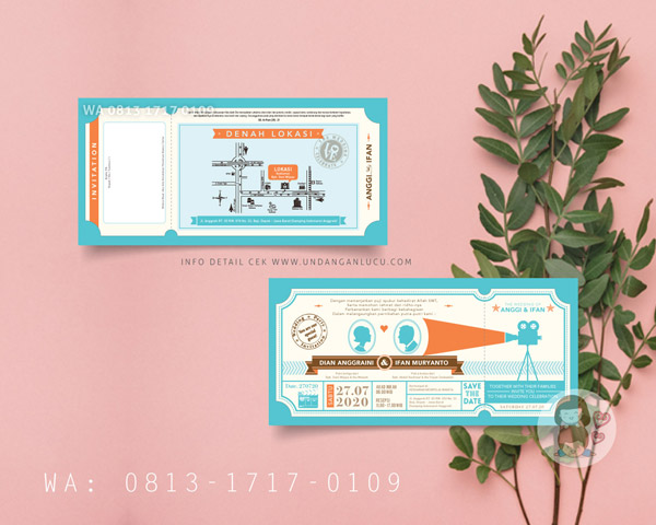 UNDANGAN SOFTCOVER SATU LEMBAR BOLAK BALIK