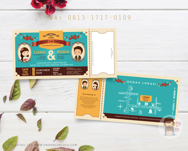 UNDANGAN SOFTCOVER SATU LEMBAR BOLAK BALIK