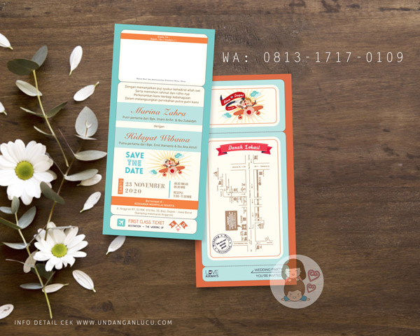 UNDANGAN SOFTCOVER SATU LEMBAR BOLAK BALIK