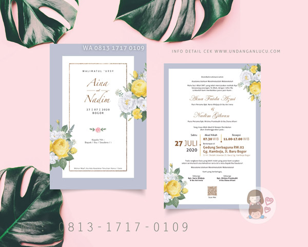 UNDANGAN SOFTCOVER SATU LEMBAR BOLAK BALIK