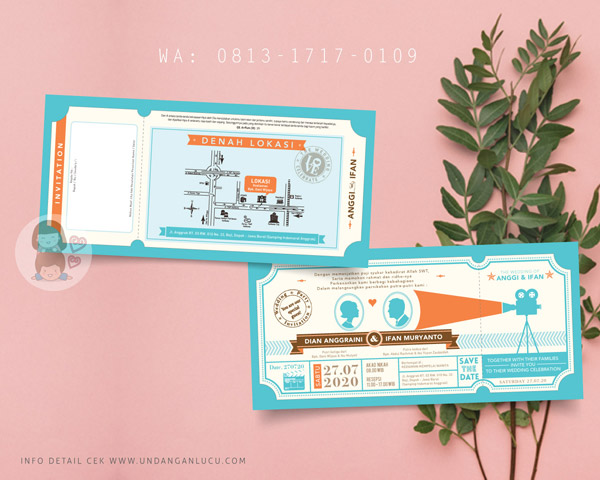 UNDANGAN SOFTCOVER SATU LEMBAR BOLAK BALIK