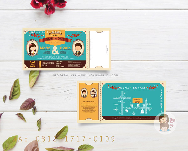 UNDANGAN SOFTCOVER SATU LEMBAR BOLAK BALIK