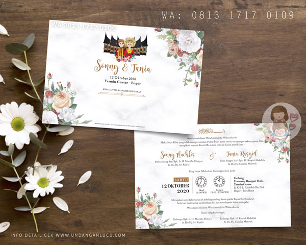 UNDANGAN SOFTCOVER SATU LEMBAR BOLAK BALIK