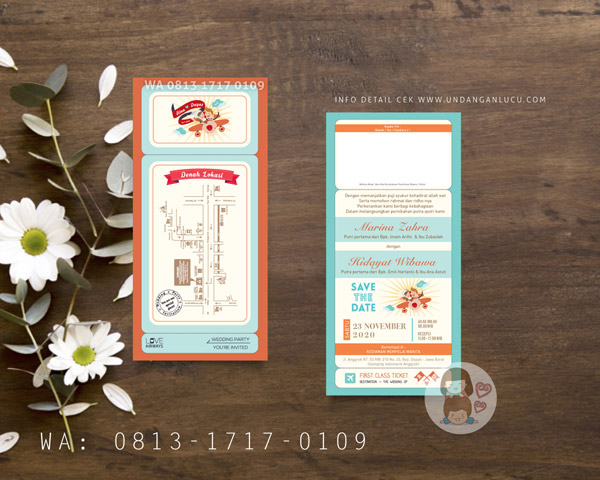 UNDANGAN SOFTCOVER SATU LEMBAR BOLAK BALIK