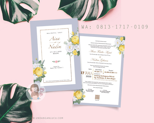 UNDANGAN SOFTCOVER SATU LEMBAR BOLAK BALIK