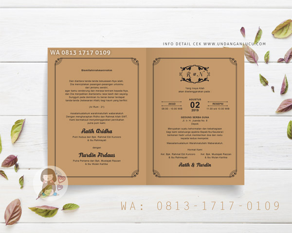 UNDANGAN SOFTCOVER KLASIK / RUSTIK